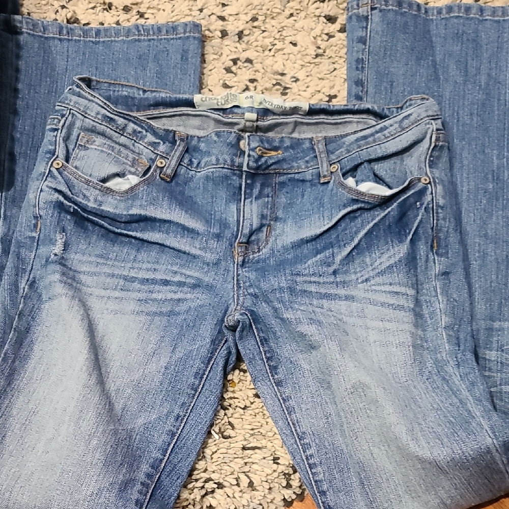Charlotte Russe Blue Straight Leg Jeans Vintage Wash
